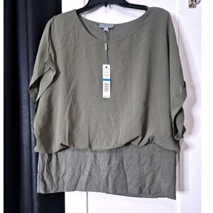 NWT Joseph A Tumbleweed Layered Dolman Sleeve Blouse Size XL
